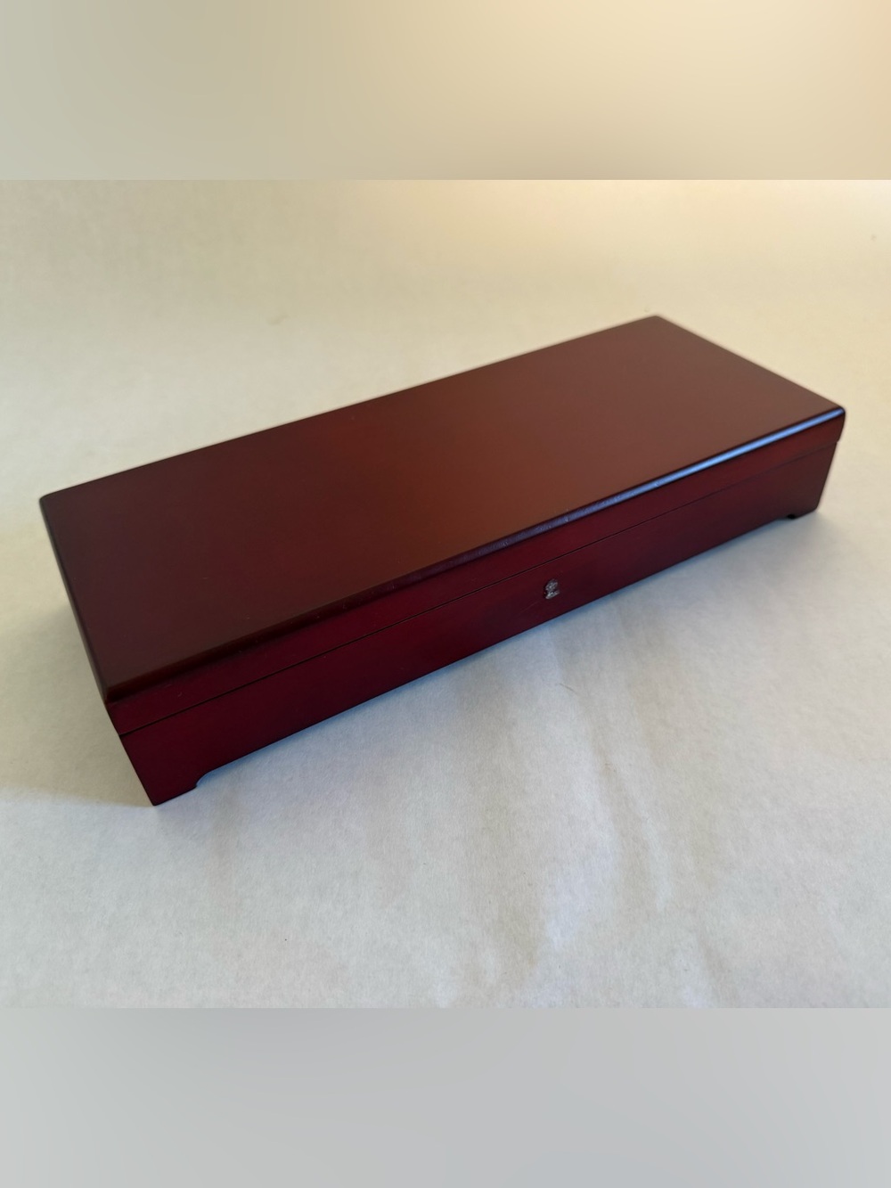 Classic Burgundy Wooden Accessory Box